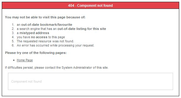 Joomla 404 page